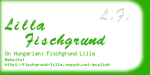 lilla fischgrund business card